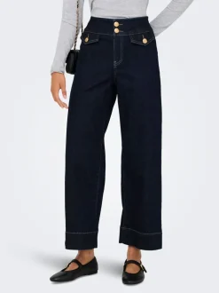 Discount ONLEMILIA Høj talje Bred pasform - beskåret Jeans Dame Jeans|Jeans