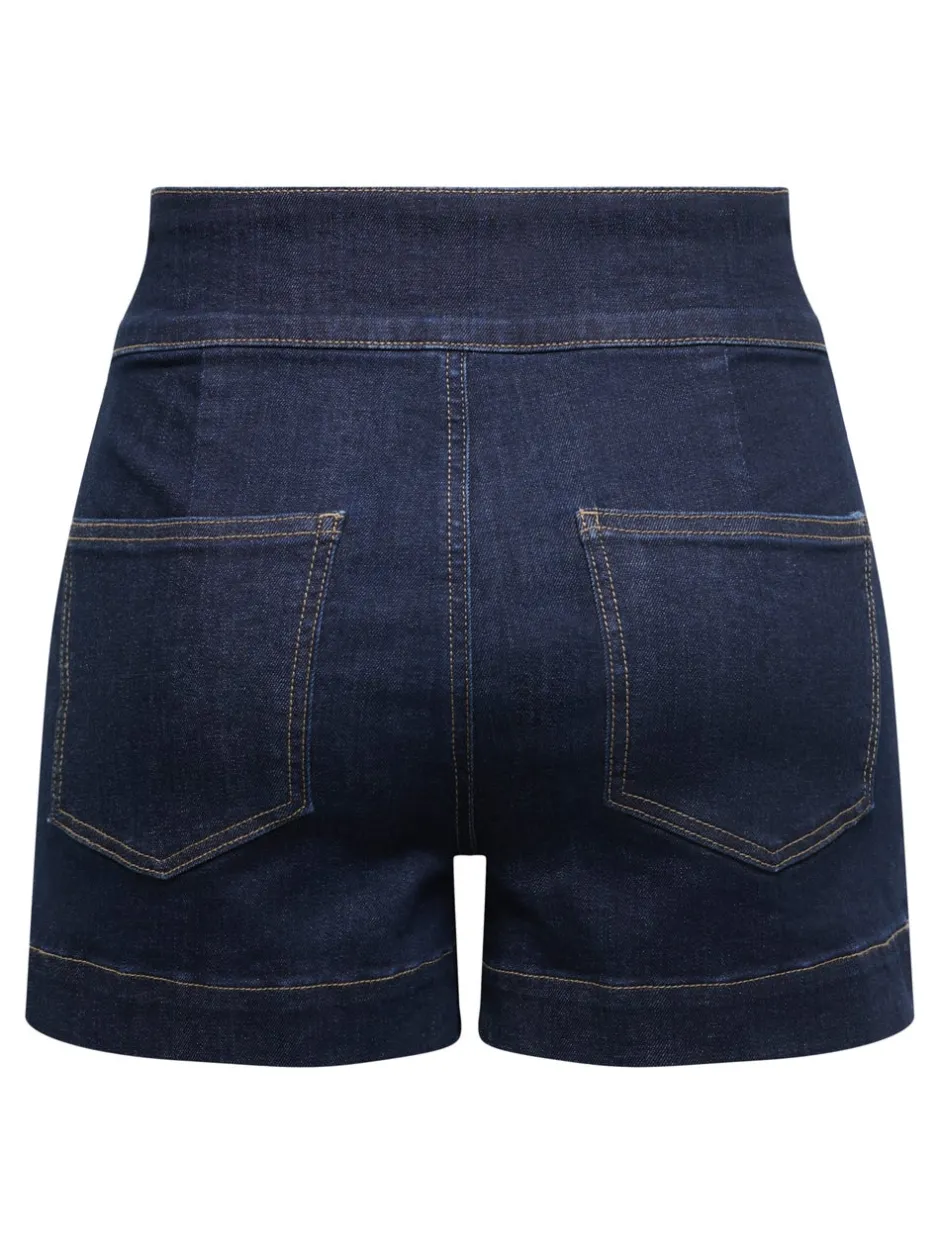 Hot ONLEMILIA Høj talje Regular fit Denim-shorts Dame Shorts|Double Denim