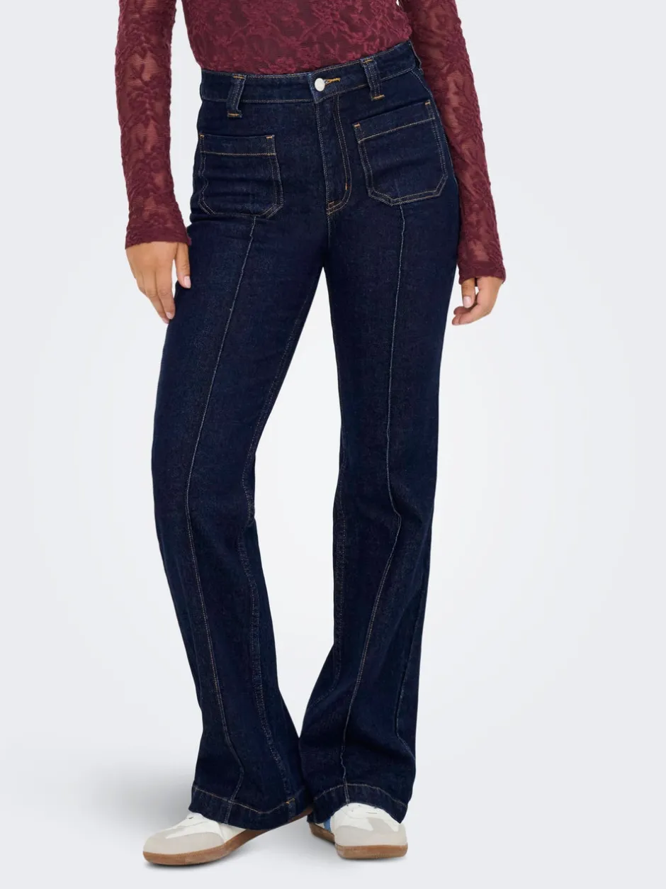 Best ONLEMILY Høj talje Flared fit Jeans Dame Jeans|Jeans