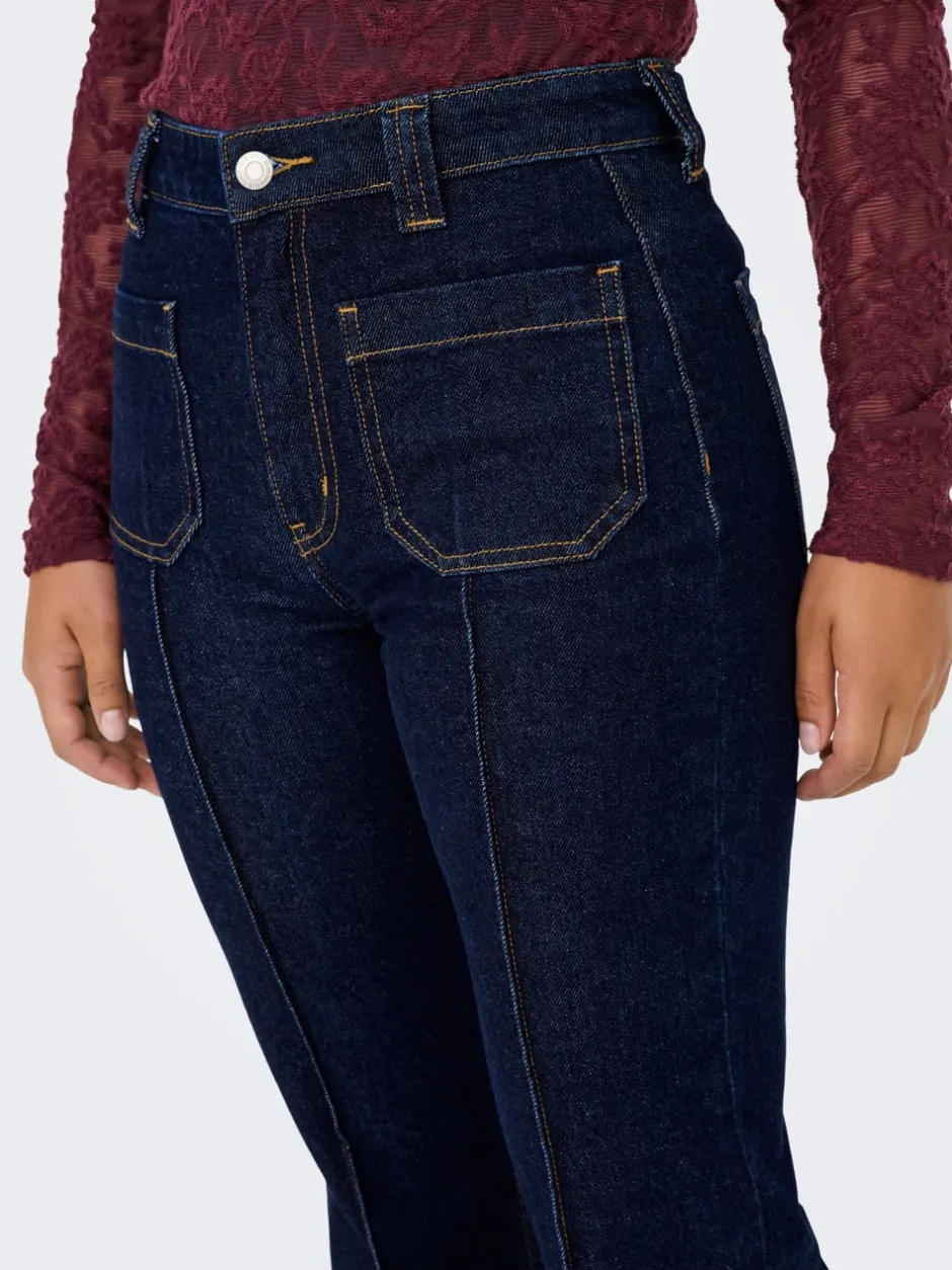 Best ONLEMILY Høj talje Flared fit Jeans Dame Jeans|Jeans