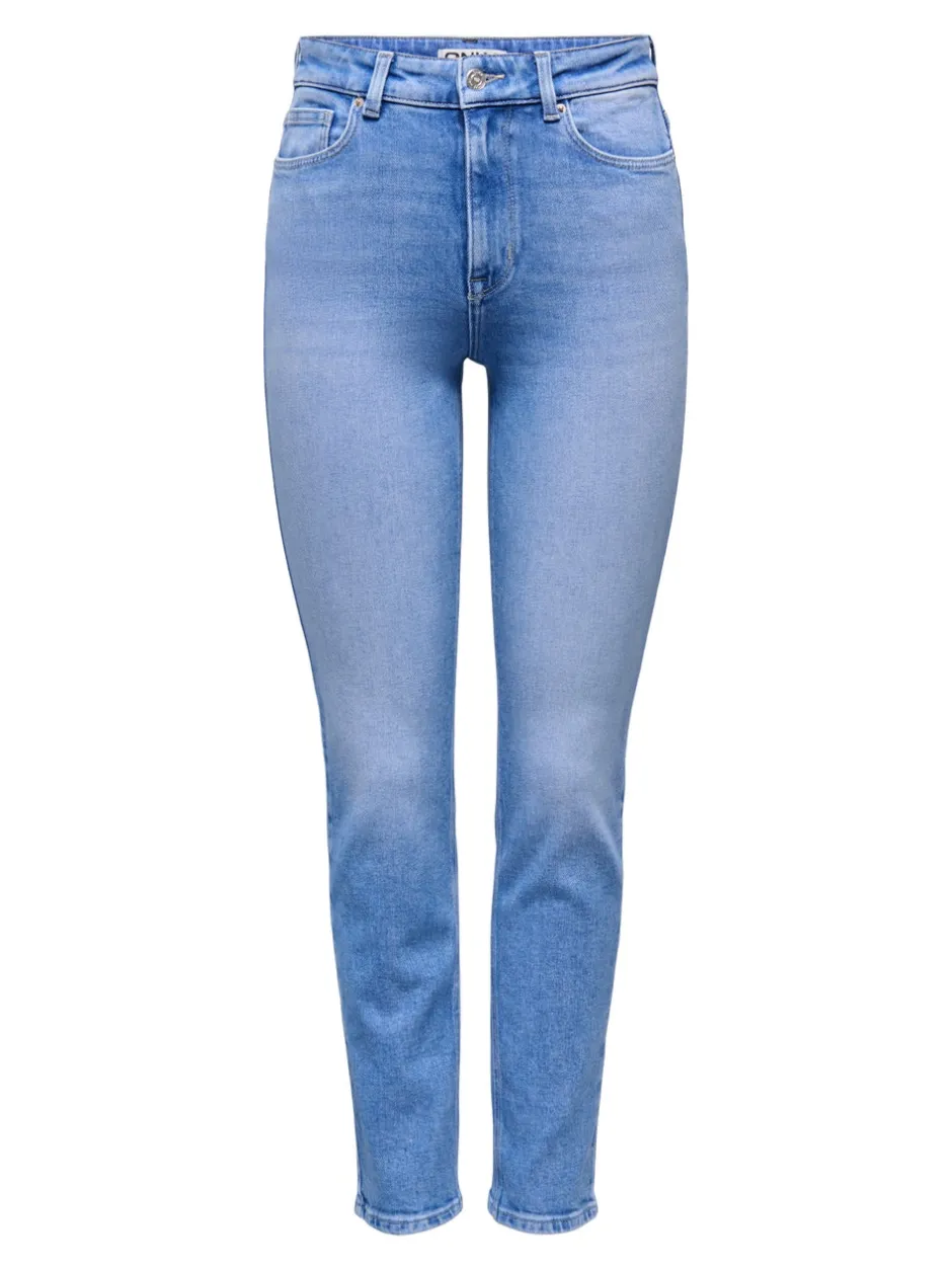 Best ONLEMILY Høj talje Straight fit Ankellængde Jeans Dame Jeans|Jeans