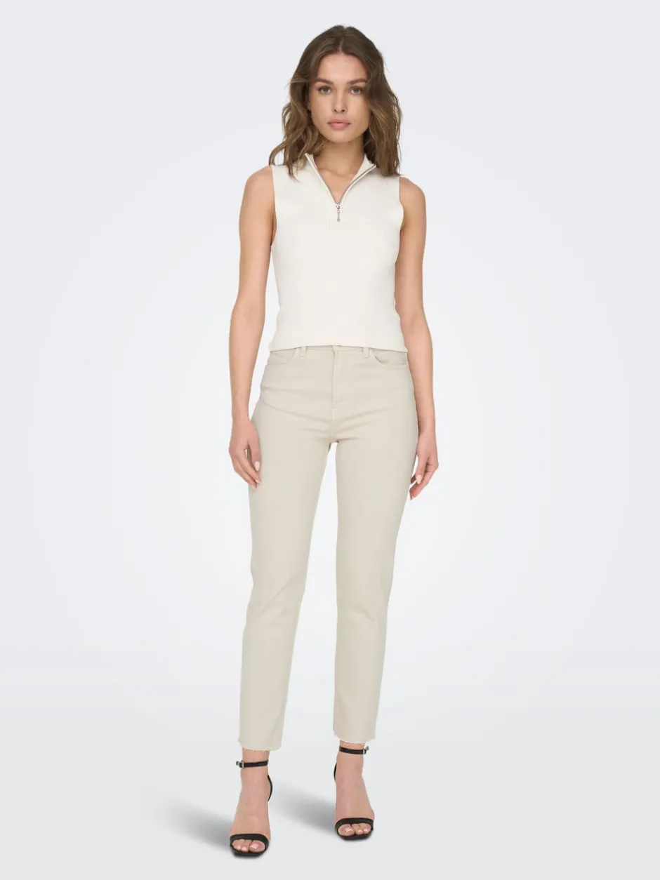 Sale ONLEMILY Høj talje Straight fit Ankellængde Jeans Dame Jeans|Jeans