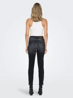 Outlet ONLEMILY Høj talje Straight fit Ankellængde Jeans Dame Jeans|Jeans