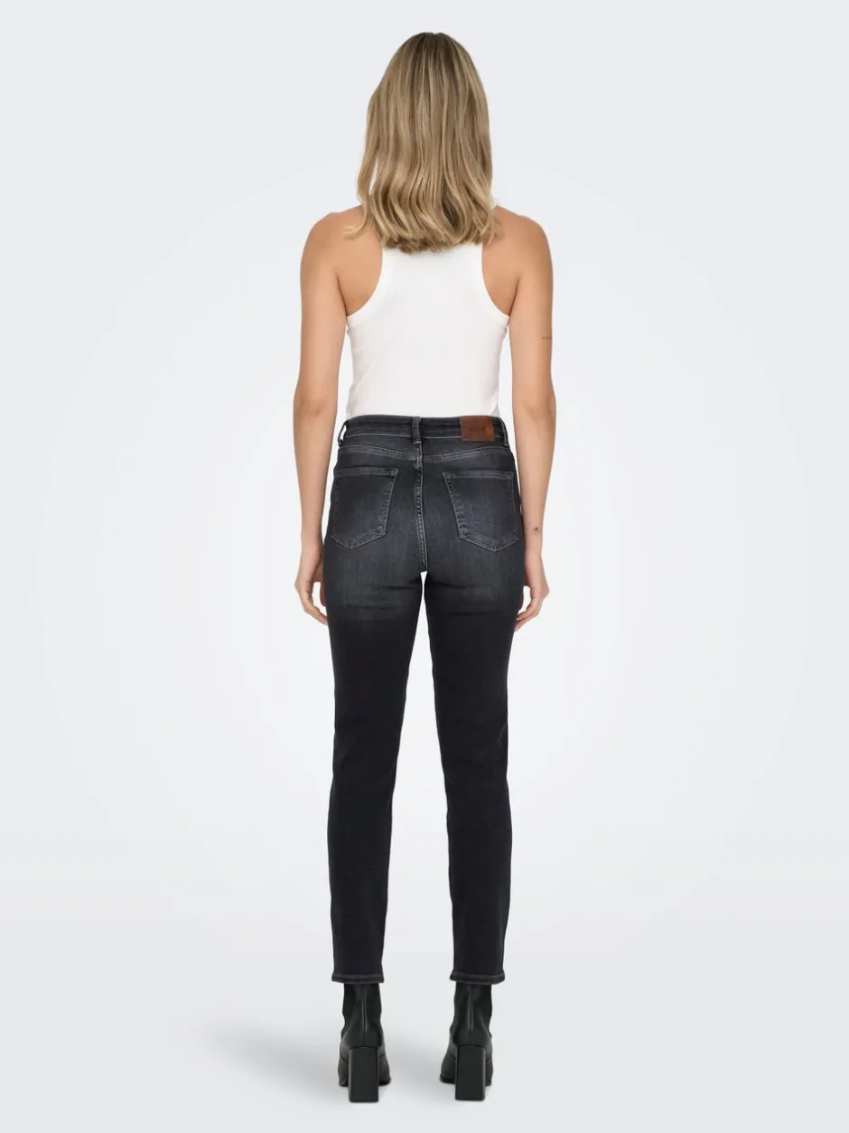 Outlet ONLEMILY Høj talje Straight fit Ankellængde Jeans Dame Jeans|Jeans