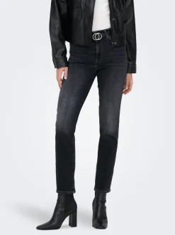 Outlet ONLEMILY Høj talje Straight fit Ankellængde Jeans Dame Jeans|Jeans