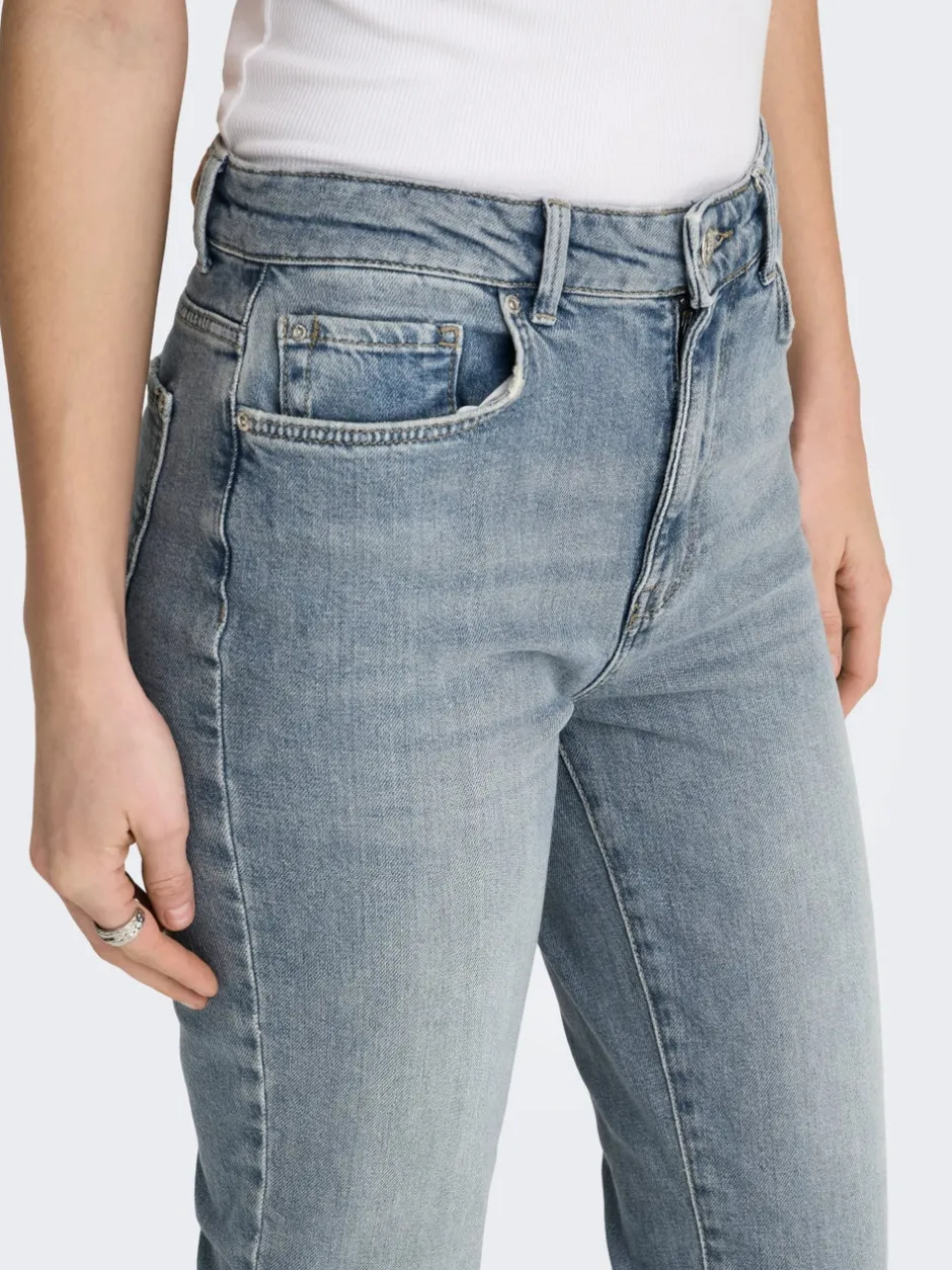 Discount ONLEMILY Høj talje Straight fit Ankellængde Jeans Dame Jeans|Jeans