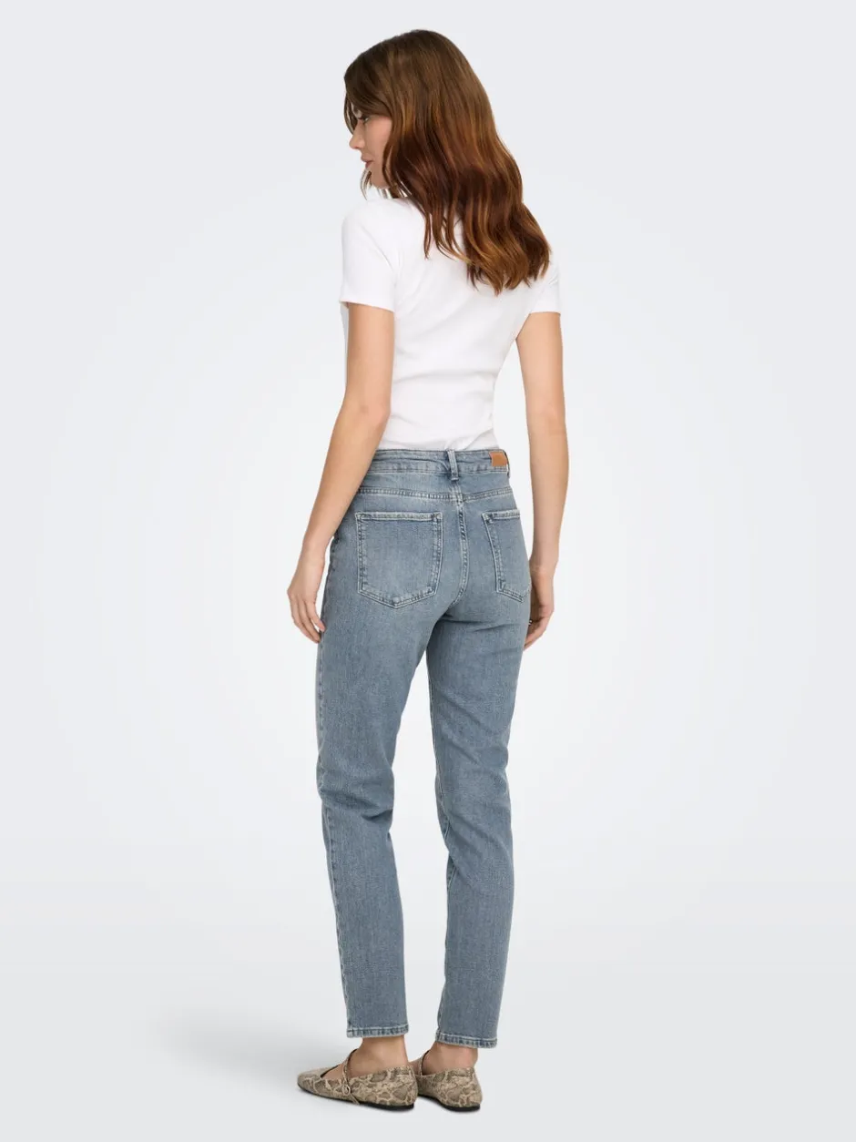 Discount ONLEMILY Høj talje Straight fit Ankellængde Jeans Dame Jeans|Jeans
