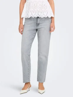 Hot ONLEMILY Høj talje Straight fit Ankellængde Jeans Dame Jeans|Jeans
