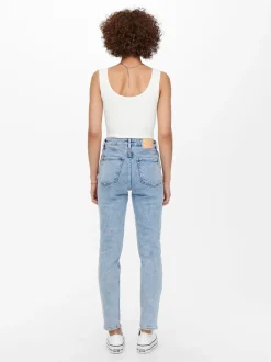 Best ONLEMILY Høj talje Straight fit Ankellængde Jeans Dame Jeans|Jeans