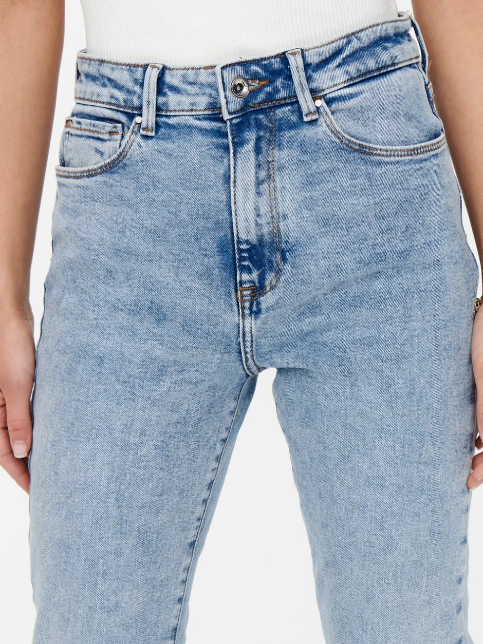 Best ONLEMILY Høj talje Straight fit Ankellængde Jeans Dame Jeans|Jeans