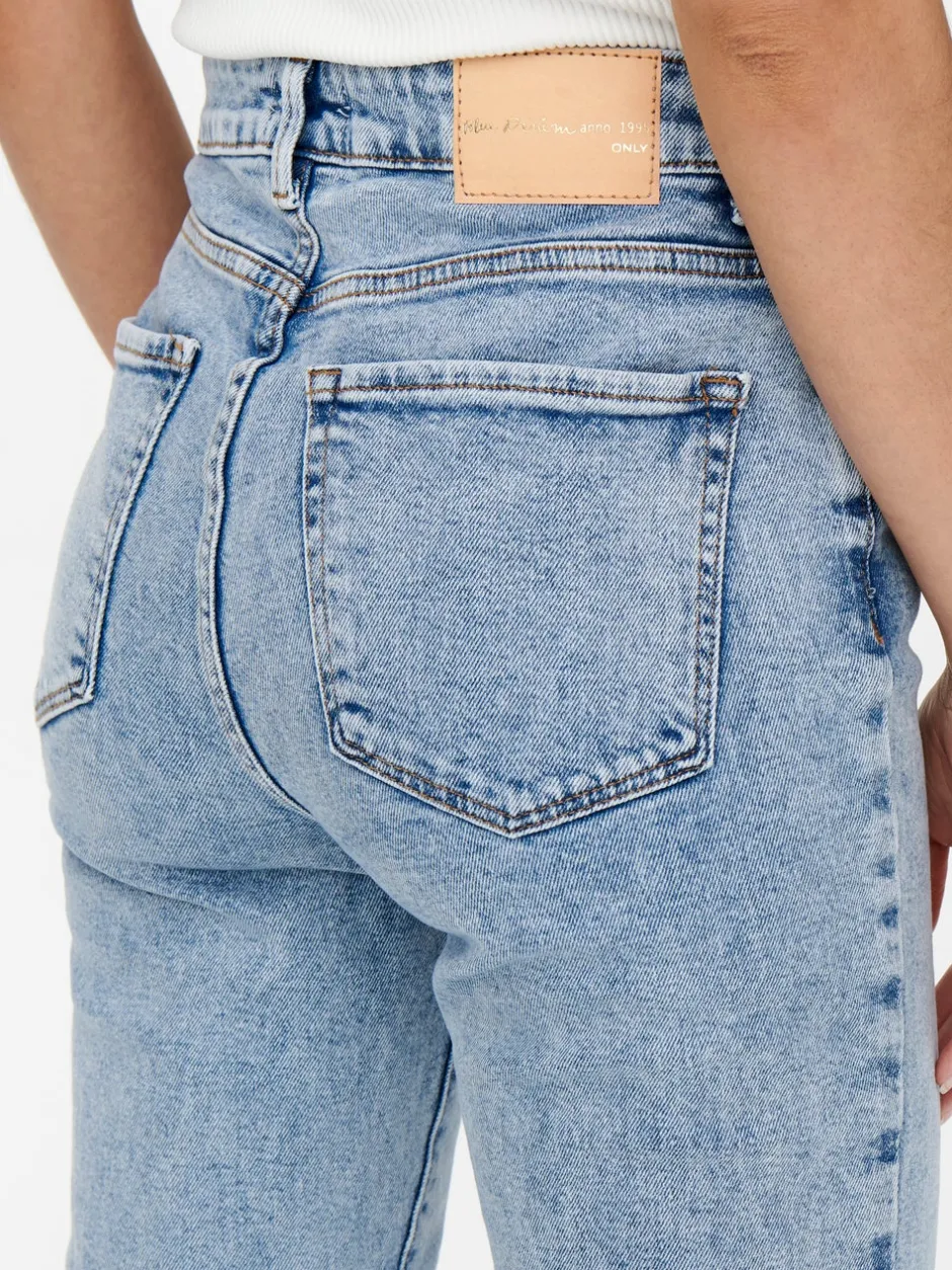 Best ONLEMILY Høj talje Straight fit Ankellængde Jeans Dame Jeans|Jeans