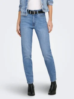 Hot ONLEMILY Høj talje Straight fit Ankellængde Jeans Dame Jeans|Jeans