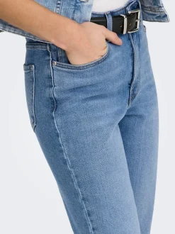 Hot ONLEMILY Høj talje Straight fit Ankellængde Jeans Dame Jeans|Jeans