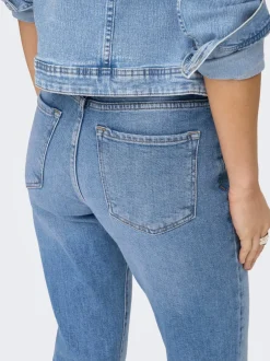 Hot ONLEMILY Høj talje Straight fit Ankellængde Jeans Dame Jeans|Jeans