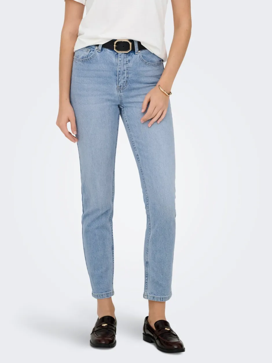 Sale ONLEMILY Høj talje Straight fit Ankellængde Jeans Dame Jeans|Jeans