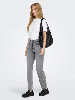 Online ONLEMILY Høj talje Straight fit Ankellængde Jeans Dame Jeans|Jeans