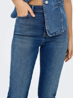 Best ONLEMILY Høj talje Straight fit Ankellængde Jeans Dame Jeans|Jeans
