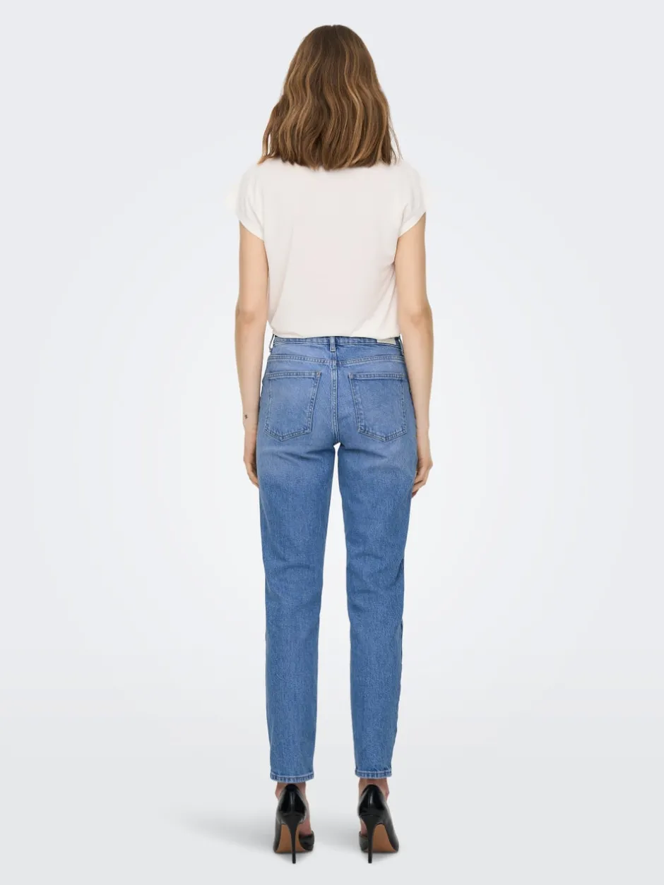 ONLEMILY Høj talje Straight fit Ankellængde Jeans Dame Jeans|Jeans