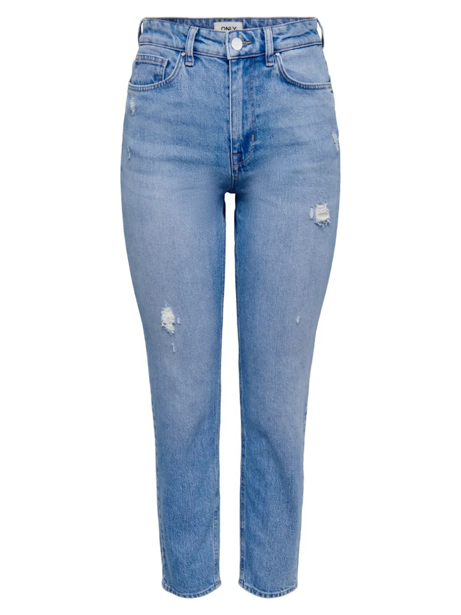 ONLEMILY Høj talje Straight fit Ankellængde Jeans Dame Jeans|Jeans