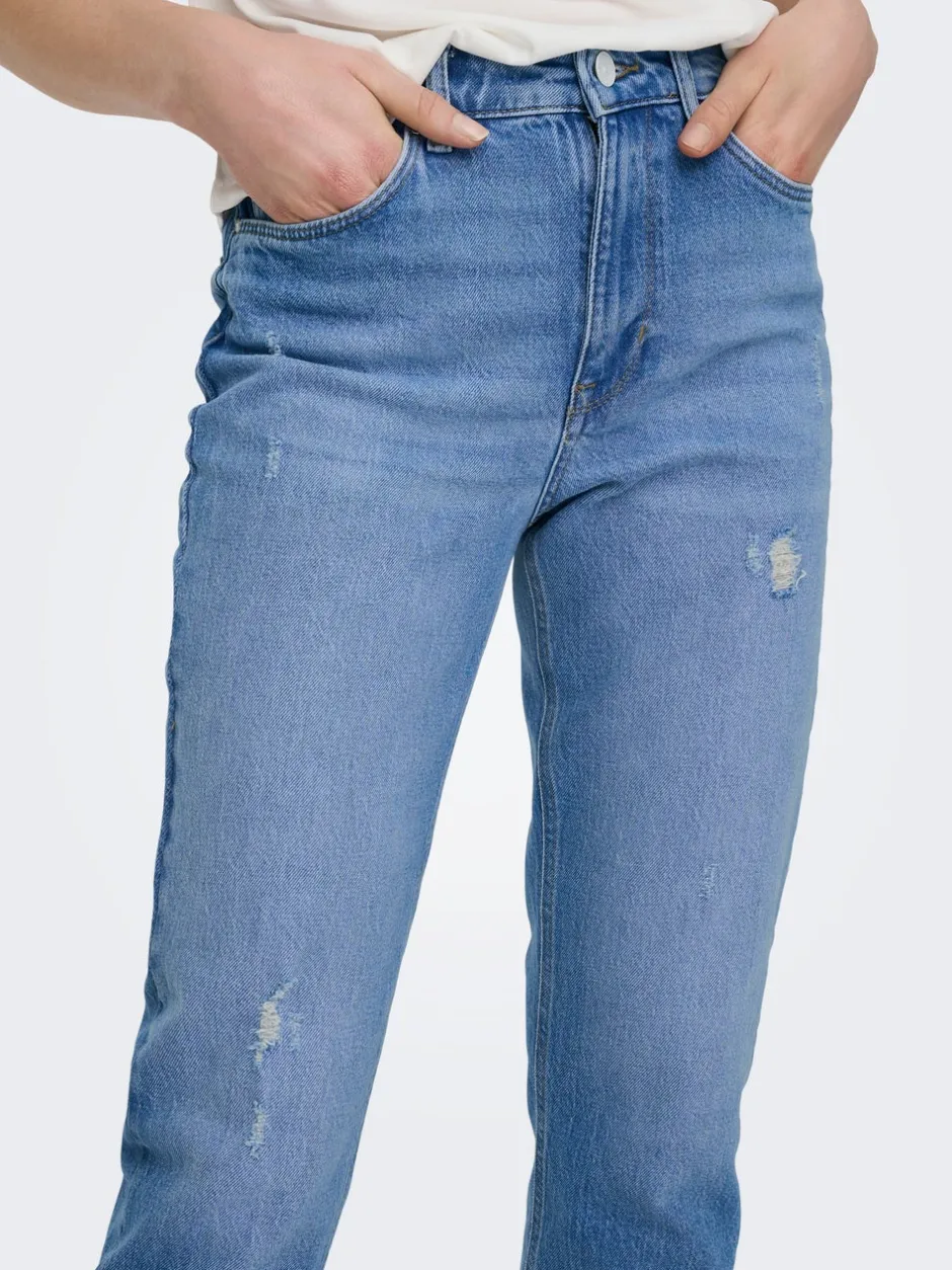 ONLEMILY Høj talje Straight fit Ankellængde Jeans Dame Jeans|Jeans