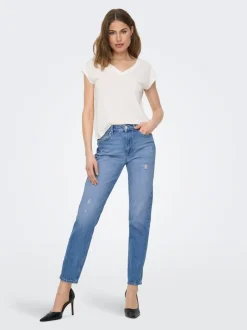 ONLEMILY Høj talje Straight fit Ankellængde Jeans Dame Jeans|Jeans