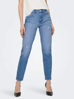 ONLEMILY Høj talje Straight fit Ankellængde Jeans Dame Jeans|Jeans
