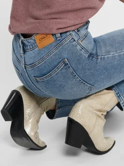 Clearance ONLEMILY Høj talje Straight fit Ankellængde Jeans Dame Jeans|Jeans