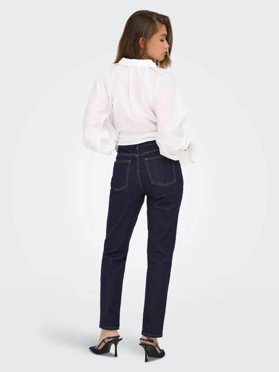 Outlet ONLEMILY Høj talje Straight fit Ankellængde Jeans Dame Jeans|Jeans