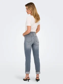 Discount ONLEMILY Høj talje Straight fit Ankellængde Jeans Dame Jeans|Jeans