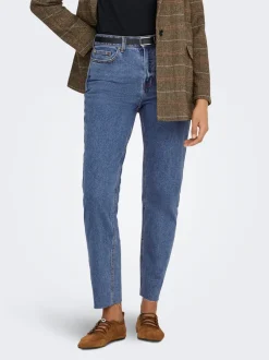 Online ONLEMILY Høj talje Straight fit Cropped Jeans Dame Jeans|Jeans