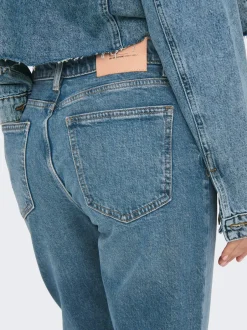 Online ONLEMILY Høj talje Straight fit Ankellængde Jeans Dame Jeans|Jeans