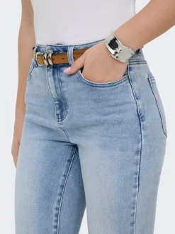 Clearance ONLEMILY-MILA Høj talje Straight fit Ankellængde Jeans Dame Jeans|Jeans
