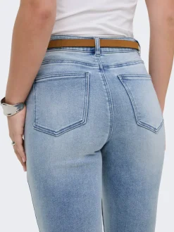 Clearance ONLEMILY-MILA Høj talje Straight fit Ankellængde Jeans Dame Jeans|Jeans