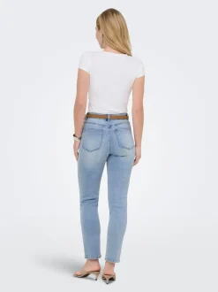 Clearance ONLEMILY-MILA Høj talje Straight fit Ankellængde Jeans Dame Jeans|Jeans