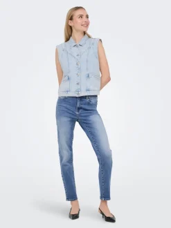 ONLEMILY-MILA Høj talje Straight fit Ankellængde Jeans Dame Jeans|Jeans