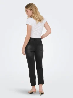Online ONLEMILY-MILA Høj talje Straight fit Ankellængde Jeans Dame Jeans|Jeans