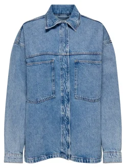 Hot ONLEMMIE Denim-skjorte Dame Double Denim|Skjorter