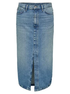 Discount ONLENYA Denim Denim-nederdel Midinederdel Dame Nederdele|Denimnederdele