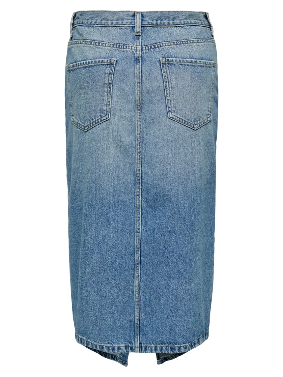 Discount ONLENYA Denim Denim-nederdel Midinederdel Dame Nederdele|Denimnederdele