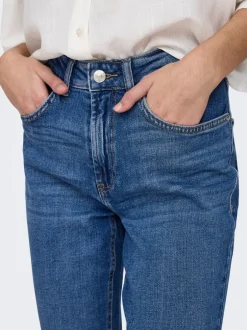 Hot ONLEVERLY Mellemhøj talje Bootcut fit Jeans Dame Jeans|Jeans
