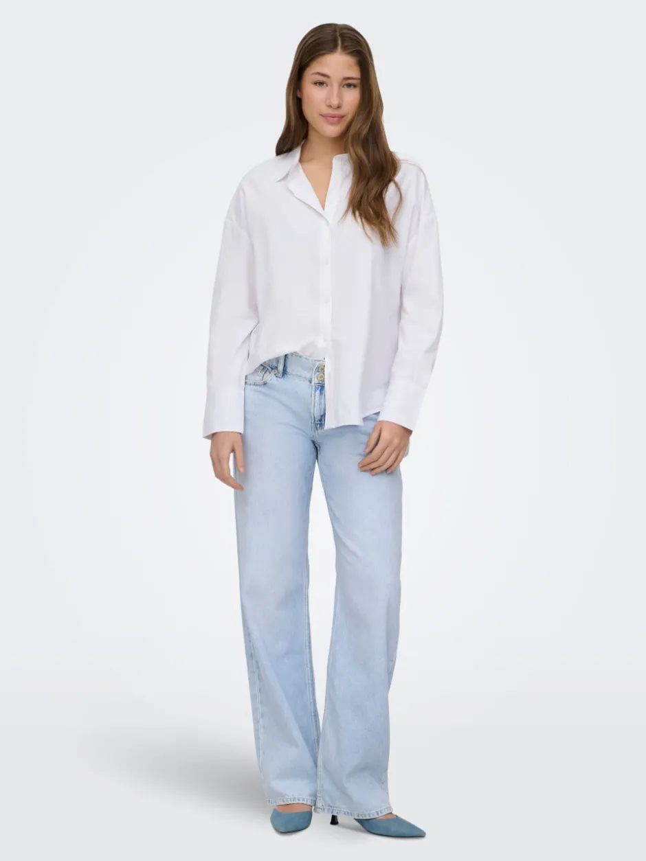 Best ONLEZRA Lav talje Wide leg fit Jeans Dame Jeans|Jeans