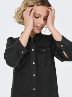 Discount -ONLFELICA Lang kjole Dame Kjoler|Double Denim