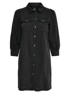 Discount -ONLFELICA Lang kjole Dame Kjoler|Double Denim