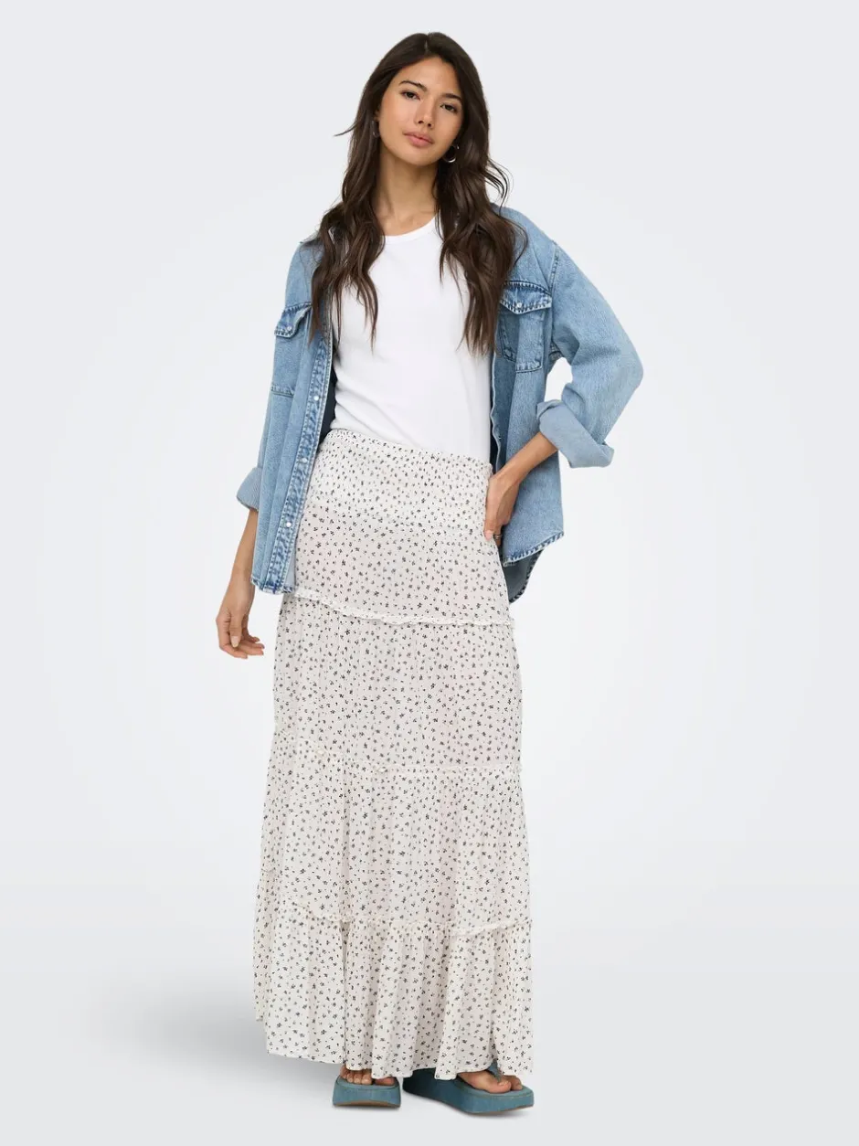 Discount ONLFERNANDA Nederdel Lang nederdel Dame Nederdele