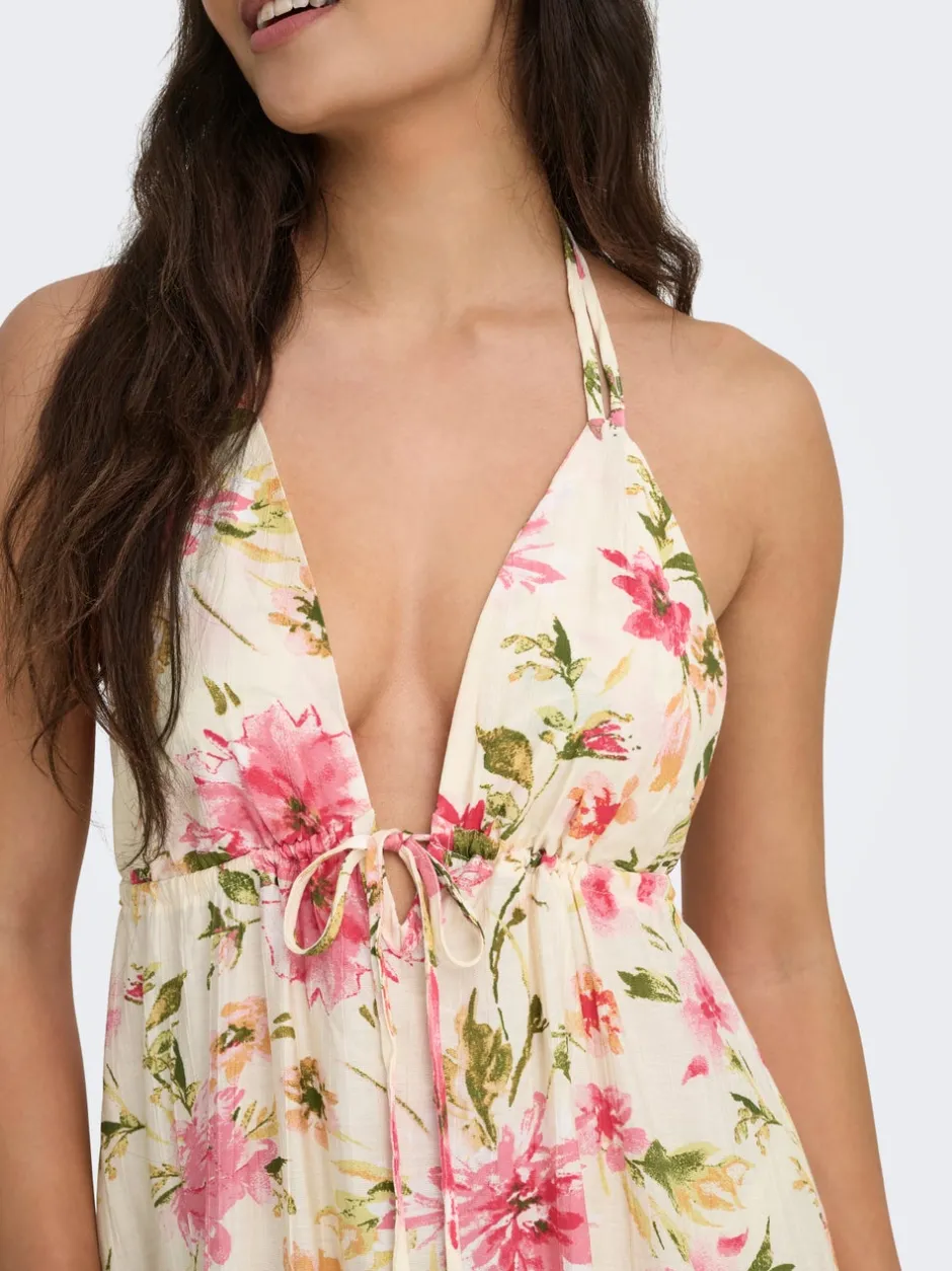 Clearance ONLFLOWER Lang kjole Dame Kjoler