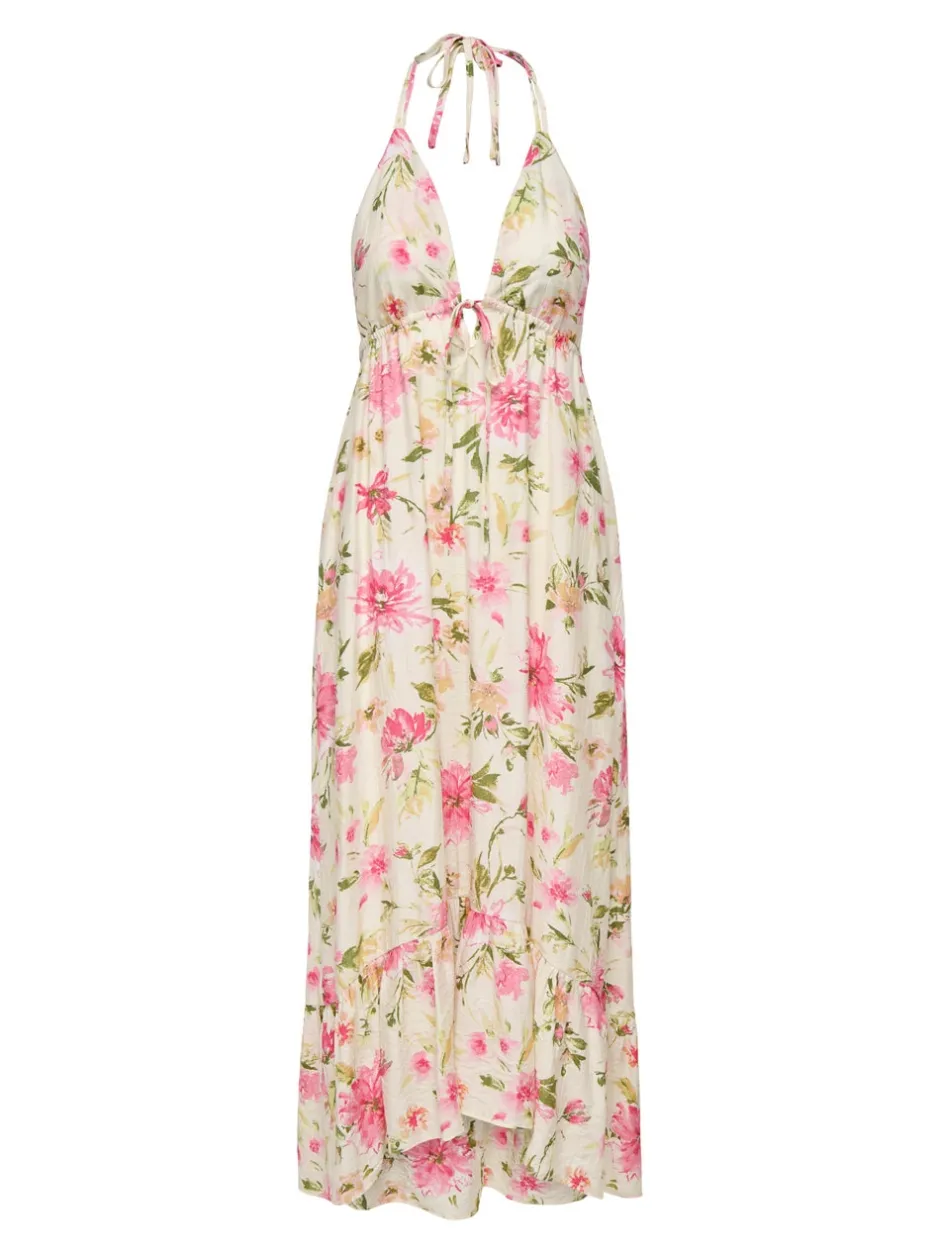 Clearance ONLFLOWER Lang kjole Dame Kjoler
