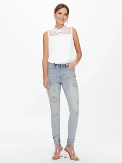 New ONLFOREVER Høj talje Skinny fit Jeans Dame Jeans|Jeans