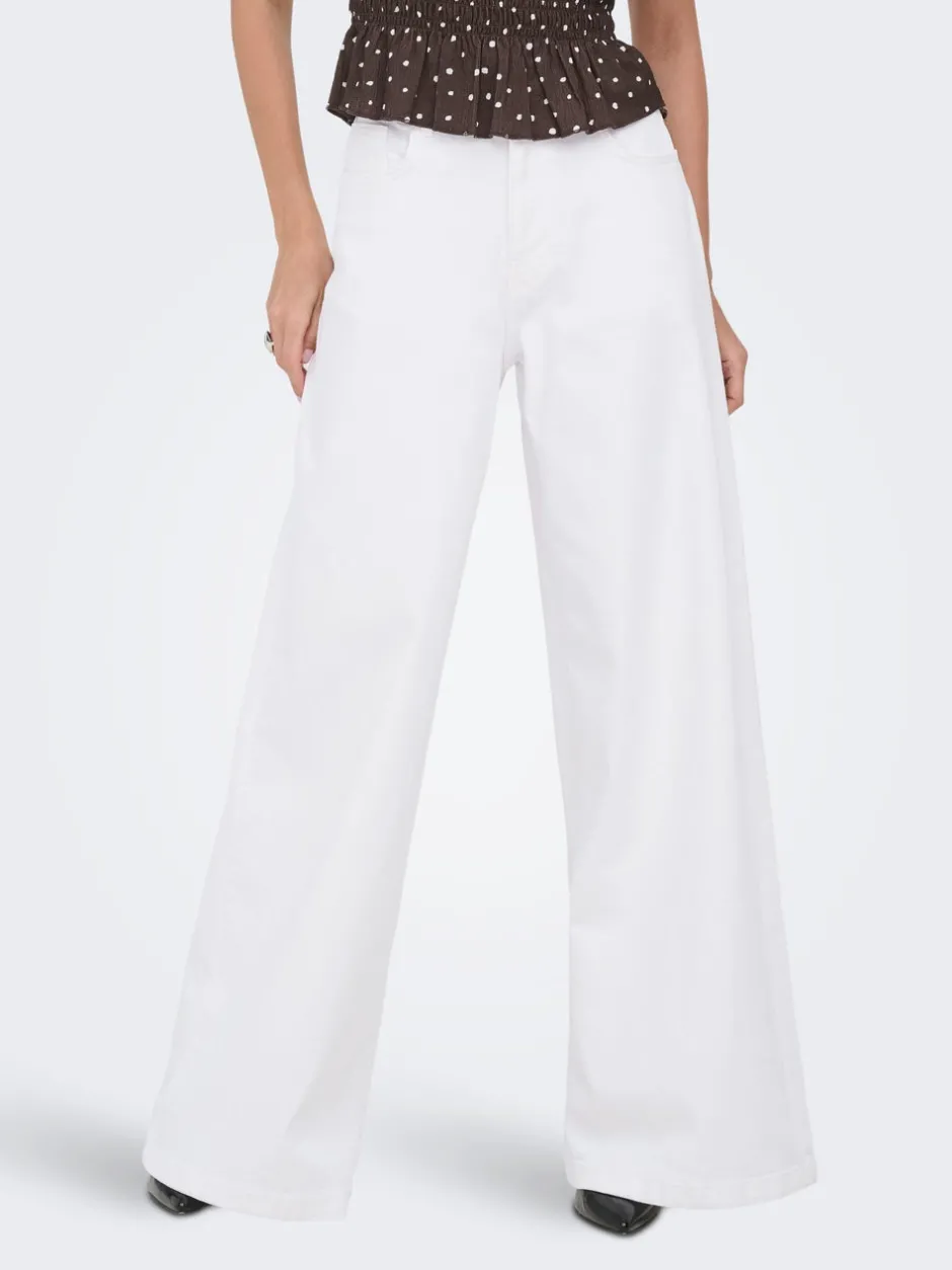 Discount ONLFRANCESCA Mellemhøj talje Wide leg fit Jeans Dame Jeans|Jeans
