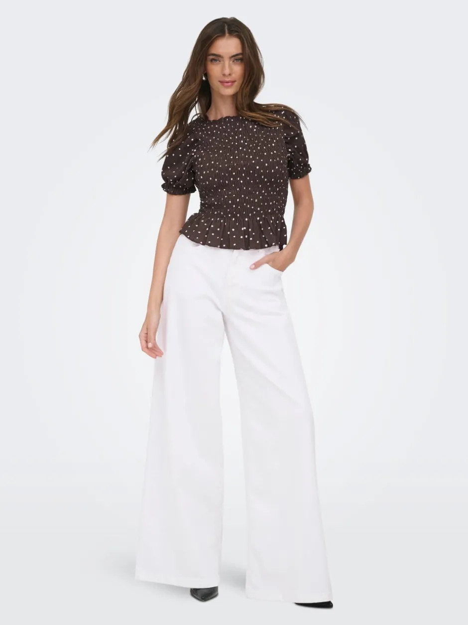 Discount ONLFRANCESCA Mellemhøj talje Wide leg fit Jeans Dame Jeans|Jeans