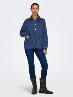 ONLFRANKIE Denimjakke Dame Jakker Og Frakker|Double Denim